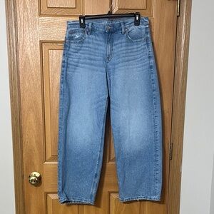 American Eagle Outfitters High-Rise Stovepipe Jeans - Light Blue